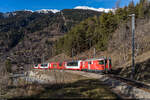 MGB Deh 4/4 23 / Fiesch, 28. Dezember 2022<br>
Glacier Express 92904 Zermatt - St. Moritz