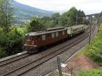 Ae 4/4 251 mit SOB EW I auf berfhrungsfahrt von Samstagern nach Langnau i.E. bei Arth am 21.06.2013