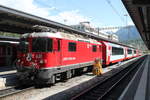 Ge 4/4'' 631 ''Untervaz'' am 6.7.2020 in Chur mit dem Glacier Express PE 903.