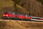 218 401 und 428 am EC EuroCity 194 bei Wiedemannsodrf.