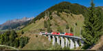 MGB HGe 4/4 II 105 / Bugnei, 1. Oktober 2023<br>
Glacier Express 900 Zermatt - Chur