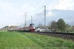 Instruktionsfahrt 98241 mit BB - RailJet fhrendem Steuerwagen Afmpz 712 - 9 und 1116 212 am Schluss auf der Fahrt nach Sargans in Weite SG
02.10.09