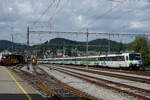 SÜDOSTBAHN SOB  VORALPENEXPRESS beim Passieren des Bahnhofs Herisau am 17.