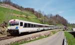 Voralpen-Express mit Re 456 096 bei Sattel SZ im Sommer 2006.