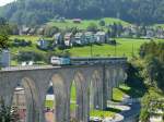 SOB - Re 4/4 456 091-8 mit dem Voralpen-Express unterwegs bei Herisau am 05.09.2013