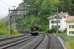 Die Re 420 265-1 und Re 420 319-6 brachten am 27. Mai 2021 ein Militärzug von Biel zum Waffenplatz Bure-Kaserne.
Impressionen von Moutier.
Foto: Walter Ruetsch