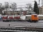 SBB - Gtersteuerwagen STmgmss-t 95 85 272 0 902-6 abgestellt im Gterbahnhof von Winterthur am 10.01.2010