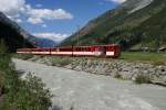 Der zweite Zermatt-Schuttle bestand am 20.7.10 aus einem vom ABDeh 8/8 2042 angefhrten Pendelzug.