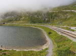 Station Oberalppass Bahnsteig und Oberalpsee; 30.08.2018
