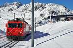 HGe 4/4 ll (MGB).
Bahnhof Nätschen der Matterhorn-Gotthard-Bahn (MGB).
Impressionen vom 9. Februar 2022.
Foto: Walter Ruetsch