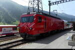 MGB - HGe 4/4  106 mit Glacier Express in Oberwald am 23.07.2023