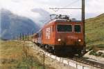 Der Glacier Express am Oberalppas Juni 1996