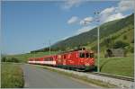 Der MGB Regionalzug 522 kurz vor Mnster (Goms).
5. August 2013