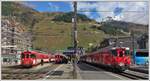 Bahnhof Andermatt mit Zügen nach Visp, Göschenen und Disentis.