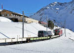 Autoverlad Oberalp der Matterhorn Gotthard Bahn (MGB).