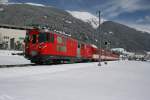 Die vier BVZ-Gepcktriebwagen Deh 4/4 sind inzwischen praktisch tglich am Oberalp zu sehen.