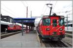 HGe 4/4 5  Mount Fuji  und Deh 4/4 51 in Andermatt. (04.04.2013)