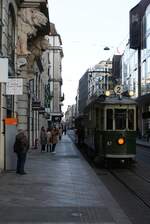 AGMT Association Genevoise du Musée des Tramways: Be 4/4 67 (Herbrand/AEG 1901 und Rekonstruktion CGTE/Sécheron 1936) + B 369 (SIG 1920), Linie 2 Rive-Nations-Rive, Haltestelle Bel-Air, Rue