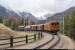 BC Ge 4/4 81 / Montebello-Kurve, Berninapass, 6. Mai 2022<br>
Private Fotofahrt