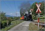  Le Chablais en fête  bei der Blonay Chamby Bahn. Doch es gab auch Dampfzüge zu sehen, wie hier die BFD HG 3/4 N° 3 der Blonay Chamby Bahn bei Chaulin mit einem herrlichen bunten Zug auf der Fahrt in Richtung Chamby. 

9. September 2023