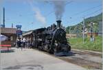 Nach so viel modernen Zügen etwas Nostalgie: In Blonay wartet die BFD HG 3/4 N° 3 der Blonay-Chamby Bahn auf die Abfahrt nach Chaulin.

28. Juli 2024