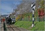 Die BFD HG 3/4 N° 3 der Blonay-Chamby Bahn rangiert in Blonay um ihren Zug nach Chaulin zu übernehmen.

20. Oktober 2010