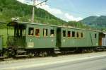 BC Museumsbahn - ex RB ABCD4 15 am 19.05.1997 in Blonay - 1./2./3.Klasse Personenwagen mit Gepckabteil 4-achsig mit 2 offenen Plattformen - Baujahr 1895 - De Dietrich - Gewicht 15,40t - 4/9/22