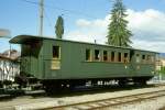 BC Museumsbahn - ex RB ABCD4 15 am 19.05.1997 in Blonay - 1./2./3.Klasse Personenwagen mit Gepckabteil 4-achsig mit 2 offenen Plattformen - Baujahr 1895 - De Dietrich - Gewicht 15,40t - 4/9/22