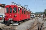 Museumsbahn Blonay-Chamby.ex.RhB Bernina Triebwagen BCe4/4 Nr.35.(1908)in
Blonay.Dahinter sieht man den MOB Triebwagen BCFe 4/4 Nr.11(1905)
Blonay09.06.14