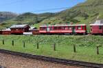 bergabe des ehem.Schllenenbahn Triebwagens BDEh 2/4 Nr.41 von der MGB an die DFB.Hier aus einem vorbeifahrenden Zug im DFB Depot Realp zu sehen.28.08.11