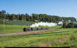 125 Jahre rechtsufrige Zürichseebahn Rapperswil - Zürich am 29. September 2019.<br>
DVZO Eb 3/5 9 als Extrazug Rapperswil - Zürich Tiefenbrunnen bei Feldbach.