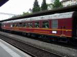 EUROVAPOR - Speisewagen WRm 51 85 08-70 005-2 unterwegs in einem Extrazug in La Chaux de Fonds am 04.07.2009