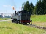 La Traction - Dampflok C.P E164 bei Rangierfahrt im Betriebsareal in Pre Petitjean am 21.07.2013