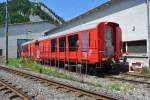 BAR-/SPEISEWAGEN SR 5937 von RVT-Historique (ex. SBB) abgestellt in Fleurier, 24.07.2014.