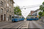 VBZ Be 4/6 1674 & Be 4/4 1530 / Zürich Haldenegg, 22.