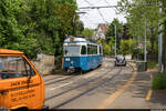 VBZ Be 4/6 1674 / Zürich Krähbühlstrasse, 22. Mai 2022<br>
6 Zoo - Hauptbahnhof<br>
175 Jahre Schweizer Bahnen