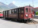 TMR / MC - Steuerwagen BFZt 74 im Bahnhof von Martigny am 31.05.2015