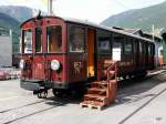 TMR / MC - Steuerwagen BFZt 75 im Bahnhofsareal von Martigny am 31.05.2015