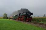 Am 18.09.2014 nahm die Pacific 01 202 die Reise in Richtung Neuenmarkt-Wirsberg unter die Räder, um am BR 01-Treffen von 20. und 21. September 2014 teilzunehmen. Tagesziel war Augsburg. Ich konnte den Dampfzug kurz vor Espasingen aufnehmen.