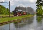 Das Wochenende am Bodensee ist beendet und der Zug mit 01 202 ist auf dem Rckweg.