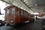 Rowanzug mit Lokomotive He 2/2 Nr. 1 mit Baujahr 1898. Der Zug wurde im Jahre 1960 ausgemustert und steht jetzt im Verkehrshaus Luzern. Die Aufnahme stammt vom 17.04.2012.