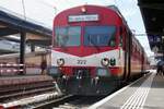 Ein weiterer kurzer Zwischenhalt mit dem RBDe 566 I 222 war am 27.4.24 im Bahnhof Fribourg.