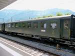 SBB Historic - Alter Personenwagen 2+3 Kl. BC 5043 ( 50 85 69-05  043-. ) mit einem Extrazug unterwegs in Interlaken Ost am 16.08.2008