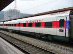 SBB - ICN Speisewagen WRA 500 516-0 im Bahnhof Biel am 26.02.2011