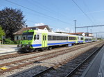 BLS - Regio nach Bern an der Spitze der Steuerwagen ABt 50 85 80-35 942-2 in Kerzers am 25.07.2016