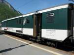 SBB - Gepckwagen D 50 85 92-33 649-1 im Bahnhof von Sargans am 07.05.2009