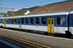 SBB/OeBB: Der OeBB AB 507 (ältester Personenwagen der OeBB), ehemals SBB, in Balsthal am 13.