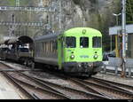 BLS - Steuerwagen BDt 50 85 80-35 949-7 mit Autozug von Kandersteg im Bhf.