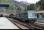 BLS - Steuerwagen BDt 50 85 80-35 956 mit Autozug von Kandersteg im Bhf.