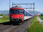 SBB - Ersatz RE Zürich - Bern an der Spitze der Steuerwagen BDt 50 85 82-33 987-7 unterwegs bei Bettenhausen am 20.05.2014